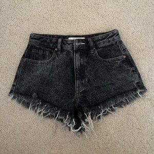 Pacsun Black Festival Denim Shorts